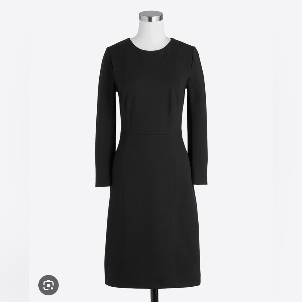 J. Crew Black ponte Dress with Long Sleeves